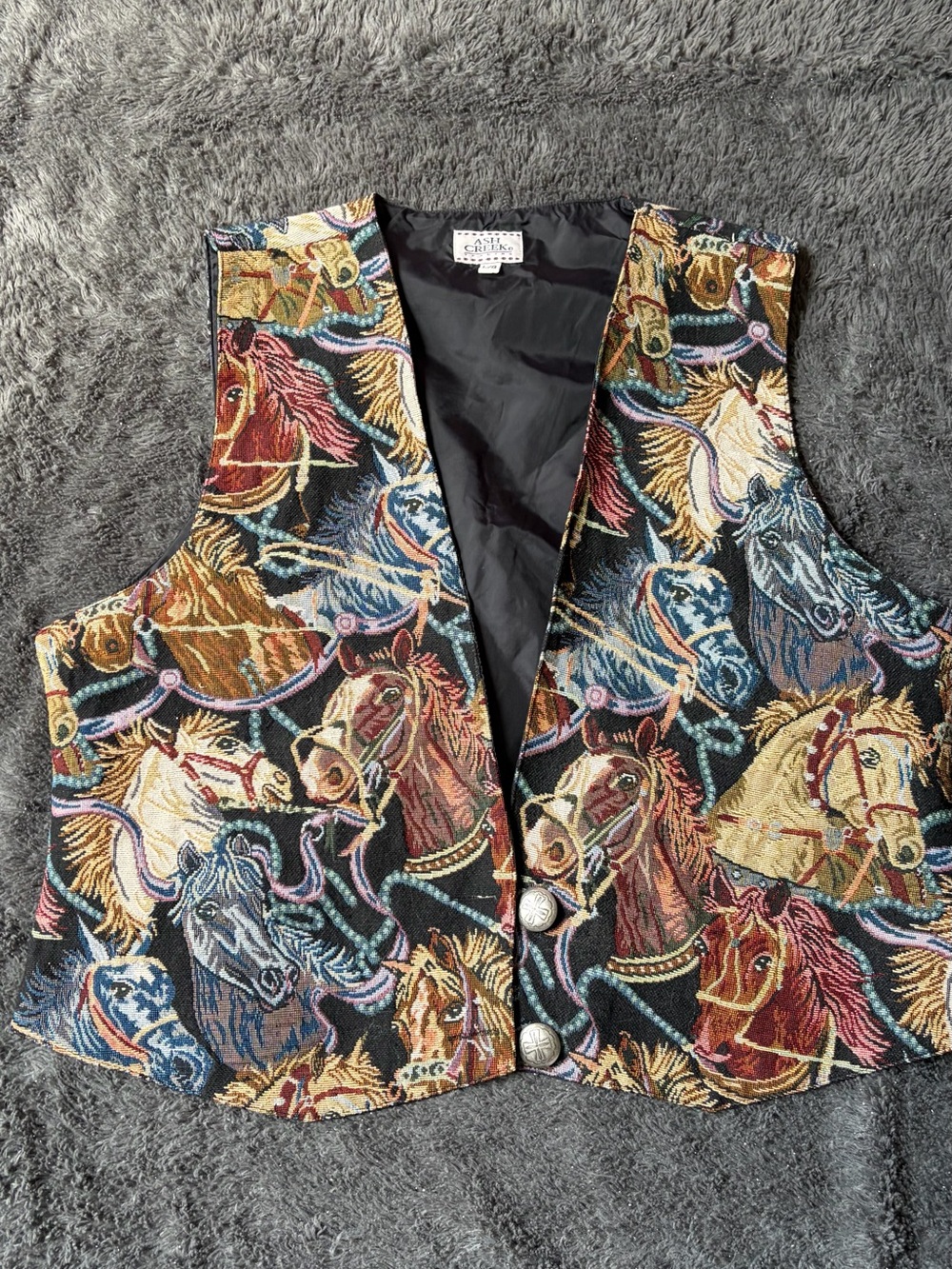 Western Ash Creek Horse Print Vest